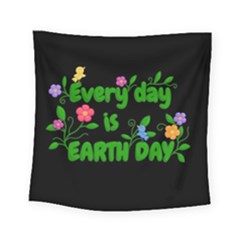 Earth Day Square Tapestry (small) by Valentinaart