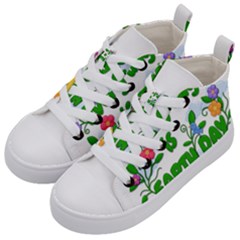 Earth Day Kid s Mid-top Canvas Sneakers by Valentinaart