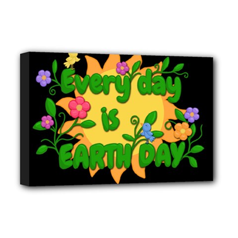 Earth Day Deluxe Canvas 18  X 12   by Valentinaart