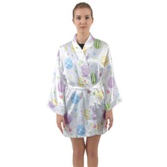 Easter Pattern Long Sleeve Kimono Robe by Valentinaart