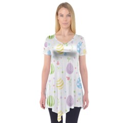 Easter Pattern Short Sleeve Tunic  by Valentinaart