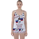 Russia Football World Cup Tie Front Two Piece Tankini View1