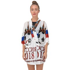 Russia Football World Cup Half Sleeve Chiffon Kimono by Valentinaart