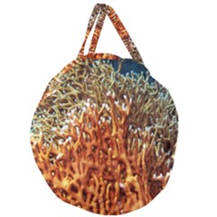 Fire Coral 1 Giant Round Zipper Tote by trendistuff