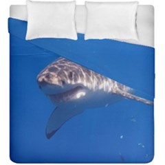 Great White Shark 5 Duvet Cover Double Side (king Size) by trendistuff