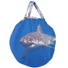 Great White Shark 5 Giant Round Zipper Tote by trendistuff