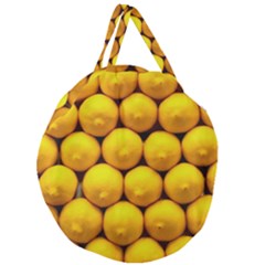 Lemons 1 Giant Round Zipper Tote by trendistuff