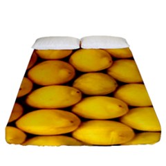 Lemons 2 Fitted Sheet (king Size) by trendistuff