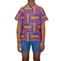 ARTWORK BY PATRICK-SQUARES Kids  Short Sleeve Swimwear View1