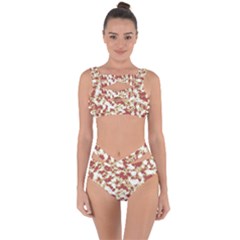 Abstract Textured Grunge Pattern Bandaged Up Bikini Set  by dflcprints