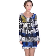 Football Is My Religion Long Sleeve Nightdress by Valentinaart