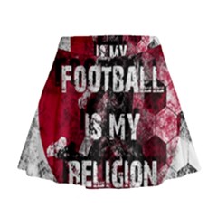 Football Is My Religion Mini Flare Skirt by Valentinaart