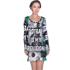 Football Is My Religion Long Sleeve Nightdress by Valentinaart