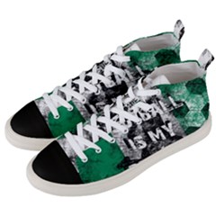 Football Is My Religion Men s Mid-top Canvas Sneakers by Valentinaart