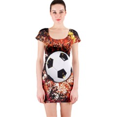 Football  Short Sleeve Bodycon Dress by Valentinaart