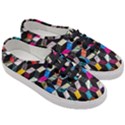 Abstract Multicolor Cubes 3d Quilt Fabric Women s Classic Low Top Sneakers View3