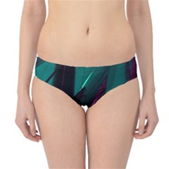 Abstract Green Purple Hipster Bikini Bottoms by Sapixe