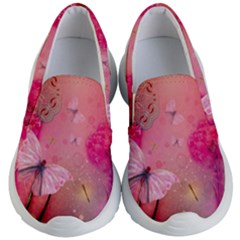 Wonderful Butterflies With Dragonfly Kid s Lightweight Slip Ons by FantasyWorld7