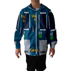 Amphisbaena Two Platform Dtn Node Vector File Hooded Wind Breaker (kids) by Sapixe