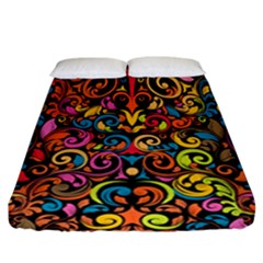 Art Traditional Pattern Fitted Sheet (california King Size) by Sapixe