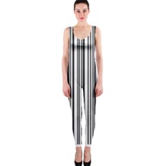 Barcode Pattern One Piece Catsuit by Sapixe