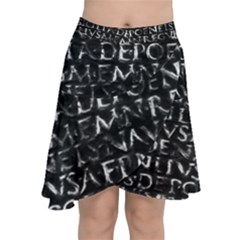 Antique Roman Typographic Pattern Chiffon Wrap by dflcprints