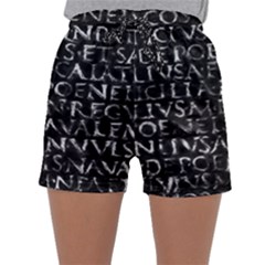 Antique Roman Typographic Pattern Sleepwear Shorts by dflcprints