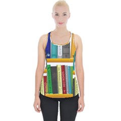 Shelf Books Library Reading Piece Up Tank Top by Nexatart