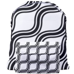 Diagonal Pattern Background Black And White Giant Full Print Backpack by Sapixe