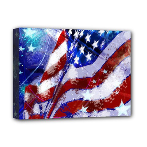 Flag Usa United States Of America Images Independence Day Deluxe Canvas 16  X 12   by Sapixe