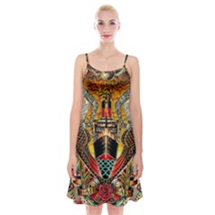 Hail Fine Art Print Spaghetti Strap Velvet Dress by Sapixe