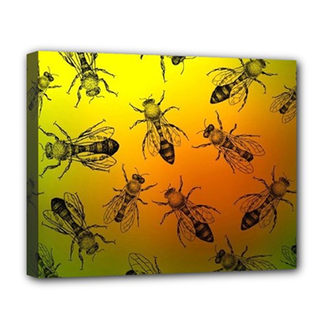 Insect Pattern Deluxe Canvas 20  X 16   by Sapixe