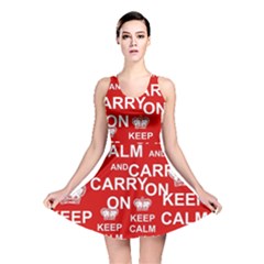 Keep Calm And Carry On Reversible Skater Dress by Sapixe