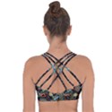 Music Pattern Cross String Back Sports Bra View2