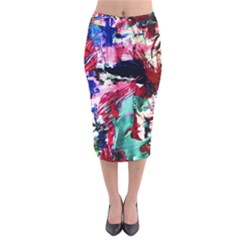 Combat Trans 2 Velvet Midi Pencil Skirt by bestdesignintheworld