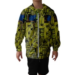 Technology Circuit Board Hooded Wind Breaker (kids) by Sapixe