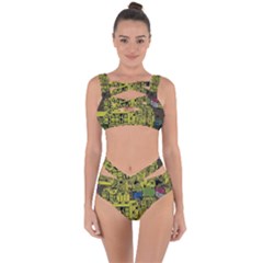 Technology Circuit Board Bandaged Up Bikini Set  by Sapixe