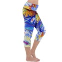 ceramic jur and sunlowers Capri Yoga Leggings View3