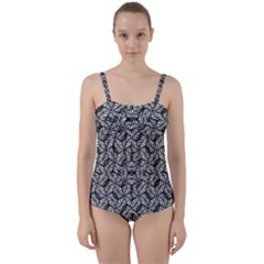 Modern Tribal Bold Pattern Twist Front Tankini Set by dflcprints