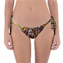 Dscf3438 - golden flowers in ceramics Reversible Bikini Bottom View1