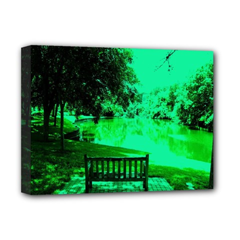 Lake Park 20 Deluxe Canvas 16  X 12   by bestdesignintheworld