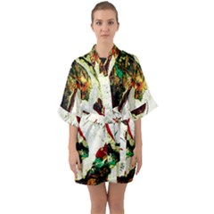 Skull 2 Quarter Sleeve Kimono Robe by bestdesignintheworld