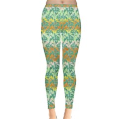 Colorful Tropical Print Pattern Inside Out Leggings by dflcprints