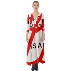 2000px No Racism Svg Button Up Boho Maxi Dress by demongstore