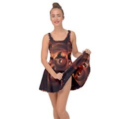 Steampunk Airship Sailing The Stars Of Deep Space Inside Out Dress by jayaprime