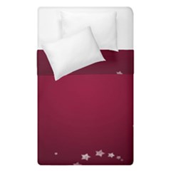 Star Background Christmas Red Duvet Cover Double Side (single Size) by Sapixe