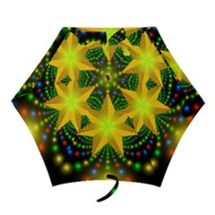 Christmas Star Fractal Symmetry Mini Folding Umbrellas by Sapixe