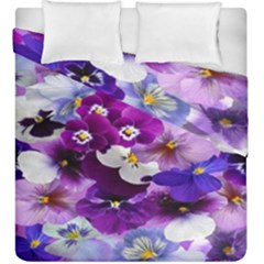 Graphic Background Pansy Easter Duvet Cover Double Side (king Size) by Sapixe