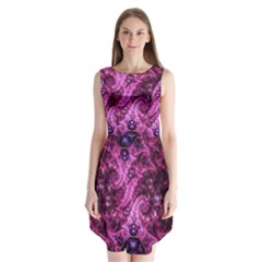 Fractal Art Digital Art Sleeveless Chiffon Dress   by Sapixe