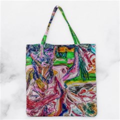 Budha Denied The Shine Of The World Grocery Tote Bag by bestdesignintheworld